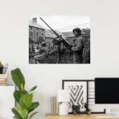 Browning 50 cal M2 Machine Gun Weltkrieg II Poster (Heimbüro)