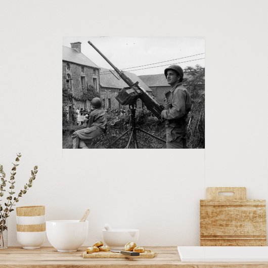 Browning 50 cal M2 Machine Gun Weltkrieg II Poster (Küche)
