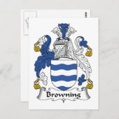 Browning Familienwappen Postkarte (Vorne/Hinten)