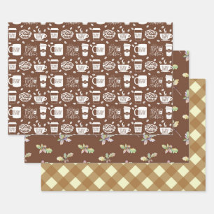 BROWNLOSE PATTERN, DIE PAPIERSHEETS BEARBEITEN GESCHENKPAPIER SET