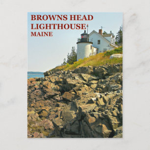Browns Head Leuchtturm, Maine Postkarte