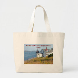 Browns Head Lighthouse, Maine Jumbo Tote Bag Jumbo Stoffbeutel