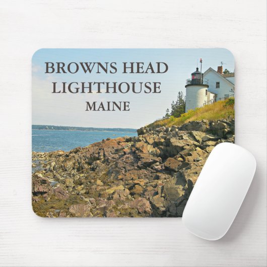 Browns Head Lighthouse, Maine Mousepad (Mit Mouse)