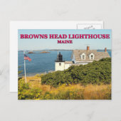 Browns Head Lighthouse, Maine Postcard Postkarte (Vorne/Hinten)