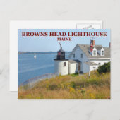 Browns Head Lighthouse, Maine Postcard Postkarte (Vorne/Hinten)
