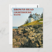 Browns Head Lighthouse, Maine Postcard Postkarte (Vorne/Hinten)