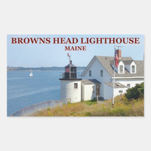 Browns Head Lighthouse, Maine Stickers (Vorderseite)