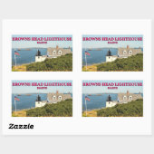 Browns Head Lighthouse, Maine Stickers (Blatt)