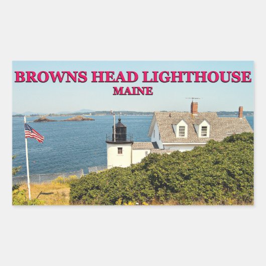 Browns Head Lighthouse, Maine Stickers (Vorderseite)