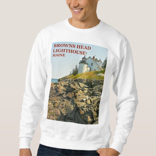 Browns Head Lighthouse, Vinalhaven Maine Sweatshir Sweatshirt (Vorderseite)
