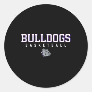 Brownsburg Bulldogs Logo Sketll Hs Runder Aufkleber