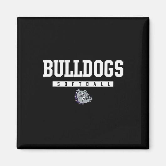 Brownsburg Bulldogs Logo Softll Hs Magnet (Vorne)