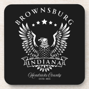 Brownsburg Hendricks Landkreis Indiana Vintag Eagl Getränkeuntersetzer