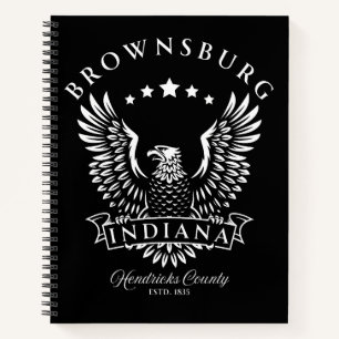 Brownsburg Hendricks Landkreis Indiana Vintag Eagl Notizblock