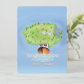 Brownsea Island map, Poole, dorset, England. (Stehend Vorderseite)
