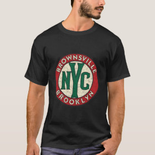 Brownsville Brooklyn Vintage Straßenschild abgenut T-Shirt