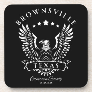Brownsville Cameron Landkreis Texas Vintag Eagle Getränkeuntersetzer