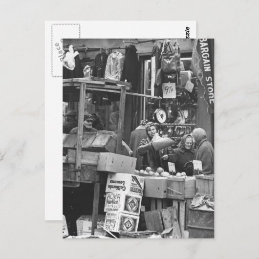 Brownsville Market, Brooklyn: 1962 Postkarte (Vorne/Hinten)