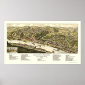 Brownsville, PA Panoramic Map - 1883 Poster (Vorne)