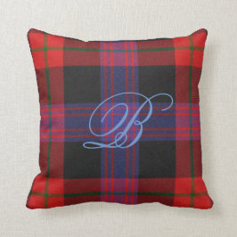 Browntartan-Monogramm-Kissen Kissen