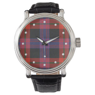 Browntartan-Uhr Armbanduhr