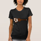 BrownUkulelealoha Blumenentwurf T-Shirt (Vorderseite)