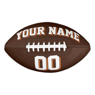 BROWNWEISS UND ORANGE Custom Football