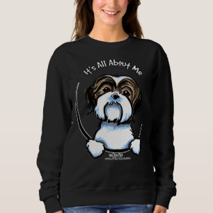 Brownwhite Shih Tzu Es geht um mich Angepasst Sweatshirt