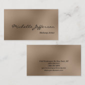 Browny Background Makeup Artist Business Card Visitenkarte (Vorne/Hinten)