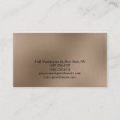 Browny Background Makeup Artist Business Card Visitenkarte (Rückseite)
