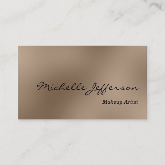 Browny Background Makeup Artist Business Card Visitenkarte (Vorderseite)