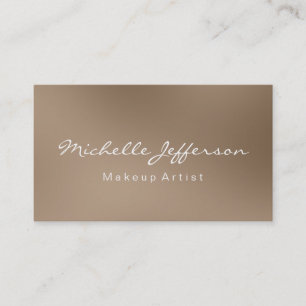 Browny Makeup Artist Script Business Card Visitenkarte