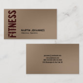 Browny Red Fitness Moderne Visitenkarte (Vorne/Hinten)