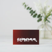 Browny Red Personal Trainer Fitness Business Card Visitenkarte (Stehend Vorderseite)