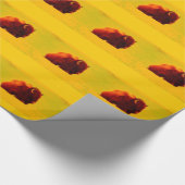 Browny Red Yellow Sitzen Buffalo Wrap Paper Geschenkpapier (Ecke)