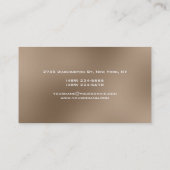 Browny Schwarz-weiß Monogram Manager Business Card Visitenkarte (Rückseite)