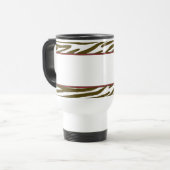 Brownzebra-Druck-Monogramm-Tasse Reisebecher (Vorderseite Links)