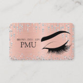 Brows Aftercare Blue PMU Microblading Henna Salon Visitenkarte (Vorderseite)