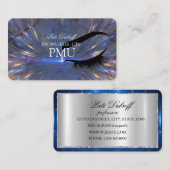 Brows Aftercare Blue PMU Microblading Henna Salon Visitenkarte (Vorne/Hinten)