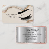 Brows Aftercare Blue PMU Microblading Henna Salon Visitenkarte (Vorne/Hinten)