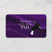 Brows Aftercare Luxury PMU Microblading Salon Busi Visitenkarte (Vorderseite)