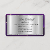 Brows Aftercare Luxury PMU Microblading Salon Busi Visitenkarte (Rückseite)