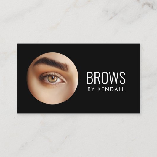 Brows Aftercare Permanent Eyebrow Minimalistisch D Visitenkarte (Vorderseite)