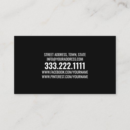 Brows Aftercare Permanent Eyebrow Pattern Visitenkarte (Rückseite)