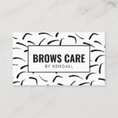 Brows Aftercare Permanent Eyebrow Pattern Visitenkarte (Vorderseite)