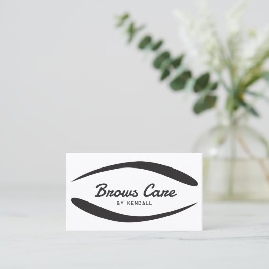 Brows Aftercare Permanent Eyebrow Simple Shape Visitenkarte (Stehend Vorderseite)