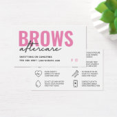 Brows Aftercare PMU Brow Instructions Card (Schreibtisch)