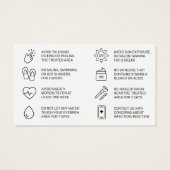 Brows Aftercare PMU Brow Instructions Card (Rückseite)