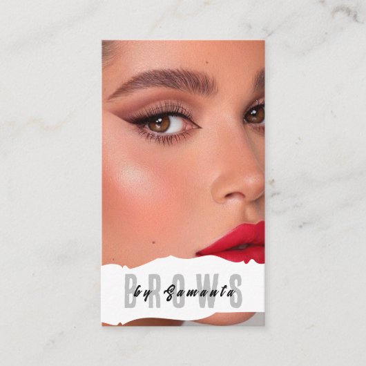 Brows Aftercare PMU Microblading Henna Salon Busin Visitenkarte (Vorderseite)