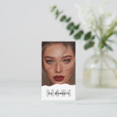 Brows Aftercare PMU Microblading Henna Salon Busin Visitenkarte (Stehend Vorderseite)